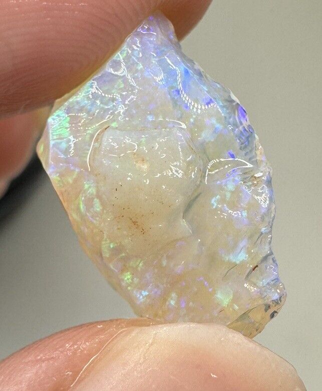 5.4 Carats Solid Rough Coober Pedy Opal Piece with Beautiful Colour