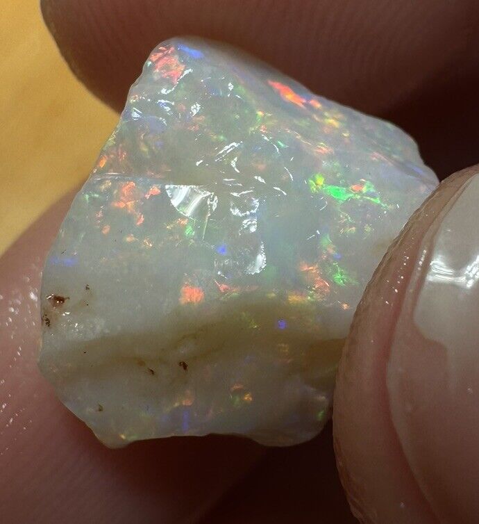 5.6 Carats Solid Rough Coober Pedy Opal Piece with Beautiful Colour B1 shell
