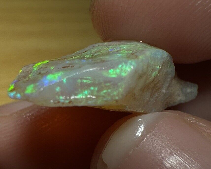 7.8 Carats Solid Rough Coober Pedy Opal Piece with Beautiful Colour C1