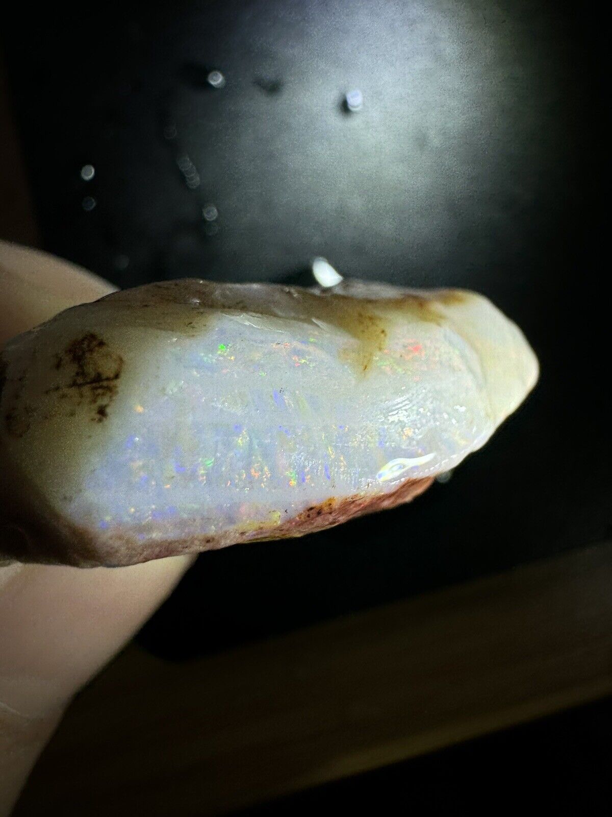 87.4 Carats Solid Rough Coober Pedy Opal Piece with Beautiful Colour B1