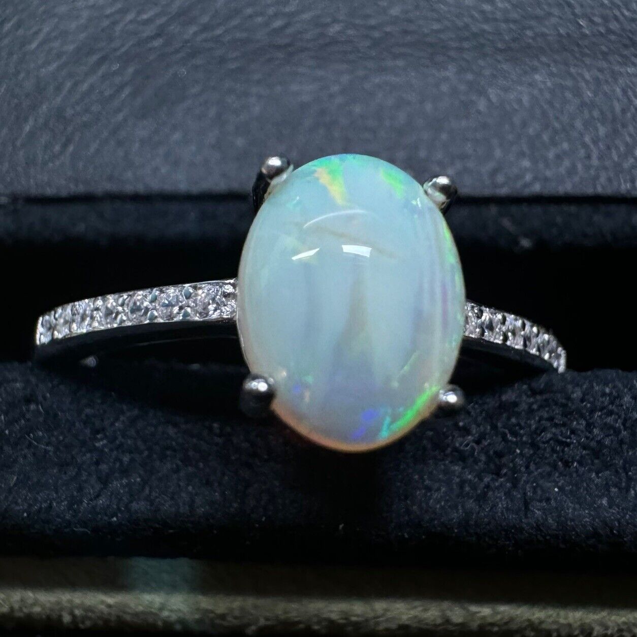 Ring $180 Opal Piece with Beautiful Colour C1-2215