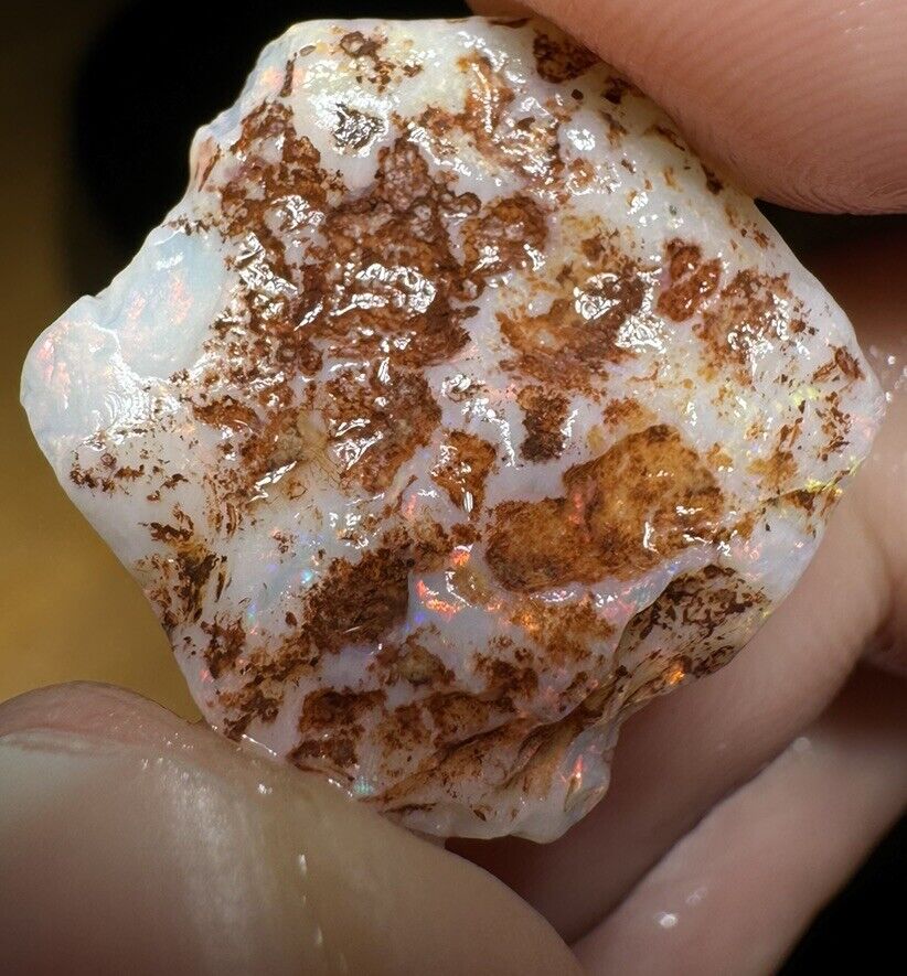 12.3 Carats Solid Rough Coober Pedy Opal Piece with Beautiful Colour B1