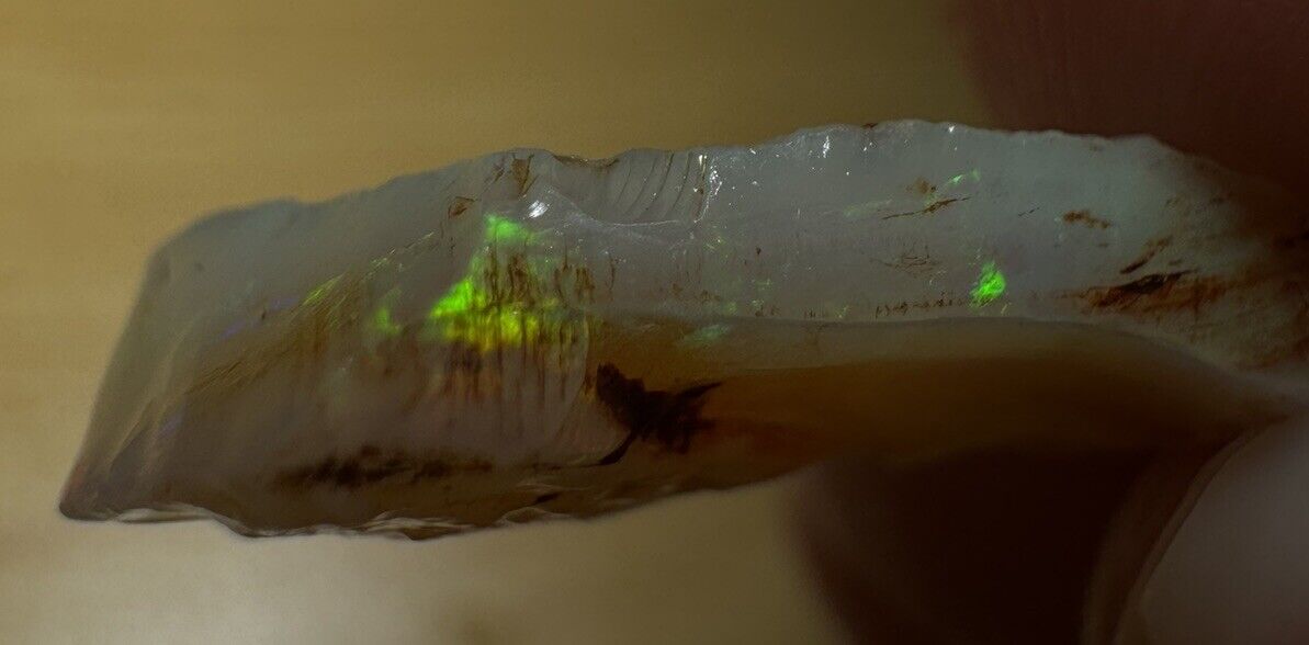 5.7 Carats Solid Rough Coober Pedy Opal Piece with Beautiful Colour C1