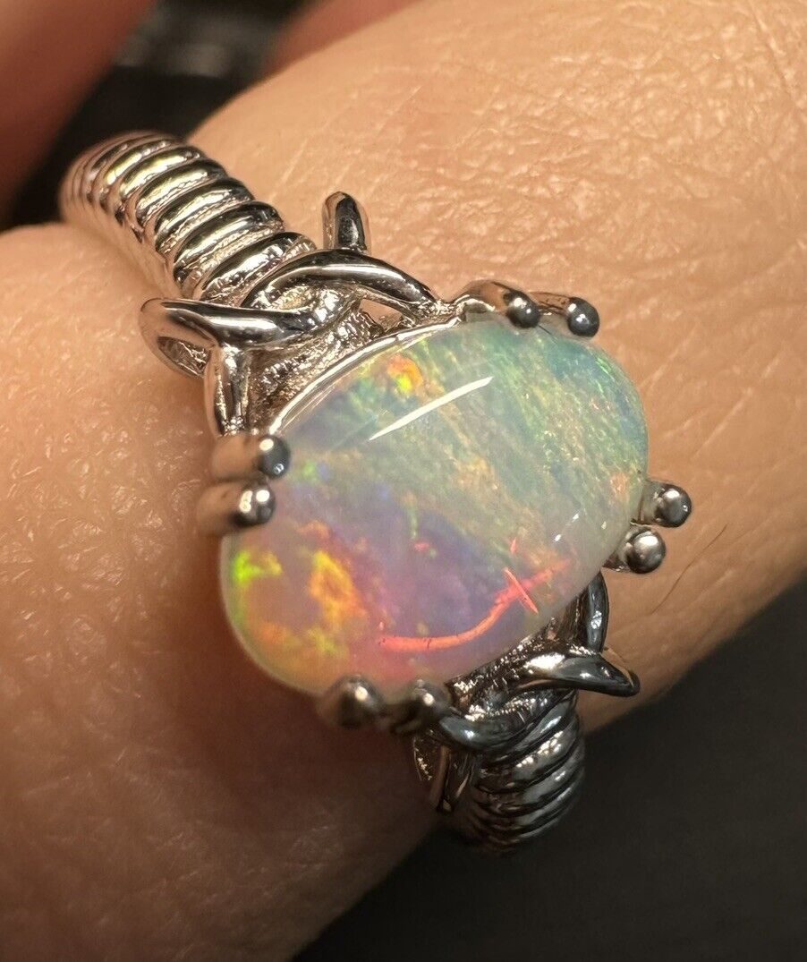 Ring $180 Opal Piece with Beautiful Colour C1-2207