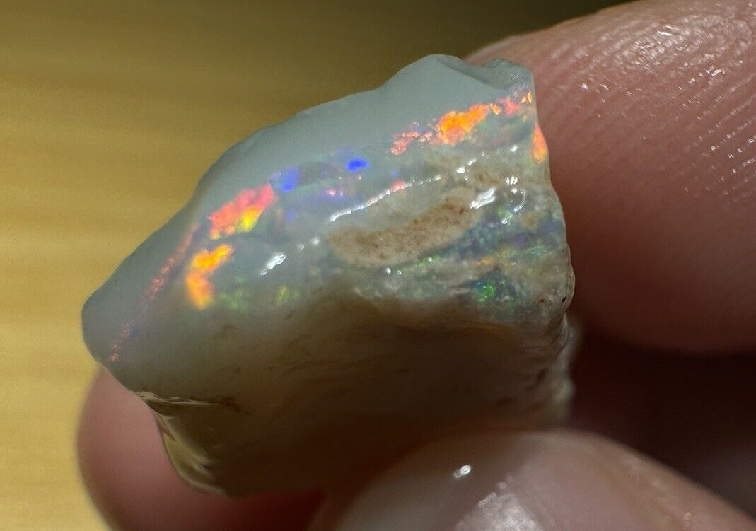 8.6 Carats Solid Rough Coober Pedy Opal Piece with Beautiful Colour C1