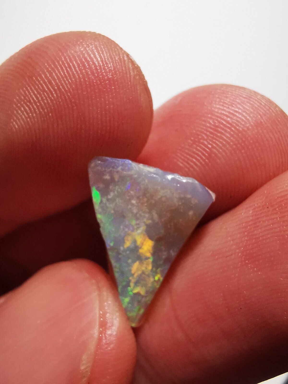 3.85 Carats Solid Rough Coober Pedy Opal Piece with Beautiful Colour B1
