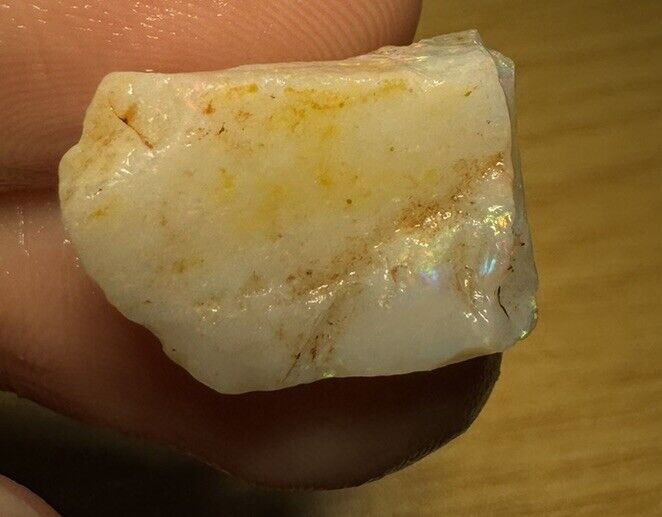 9.6 Carats Solid Rough Coober Pedy Opal Piece with Beautiful Colour B1