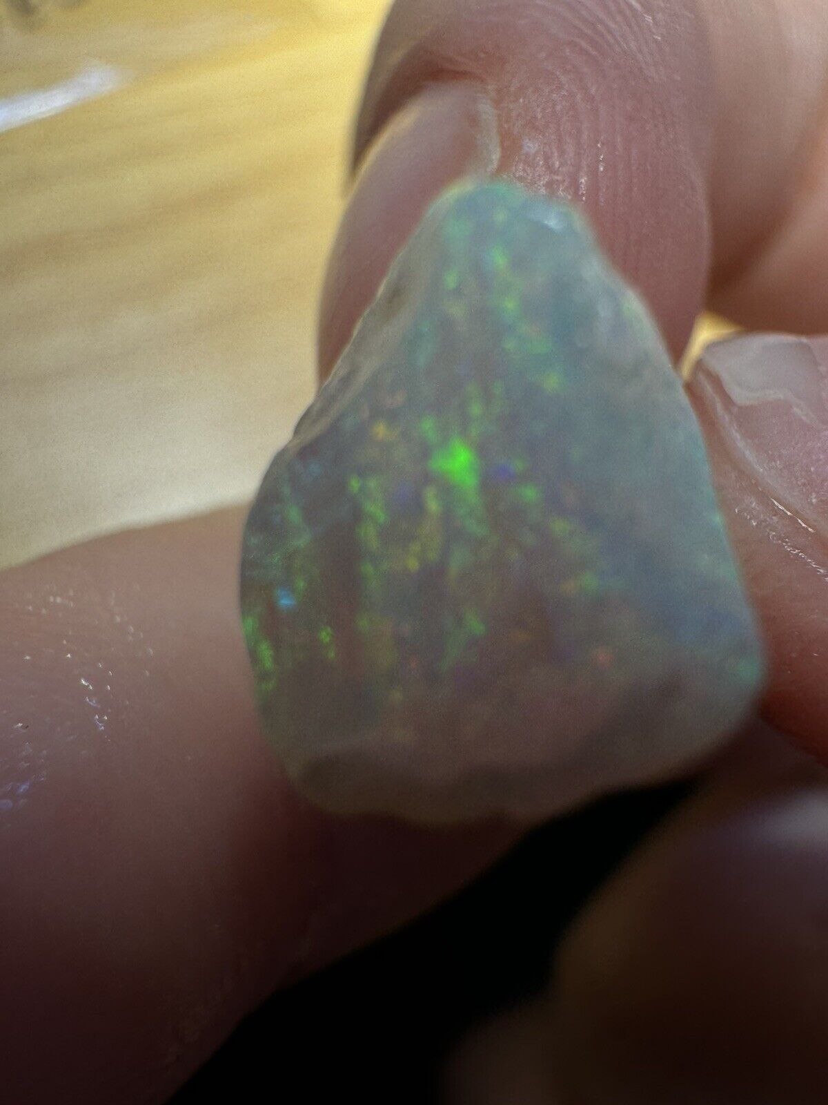 7.15Carats Solid Rough Coober Pedy Opal Piece with Beautiful Colour B1
