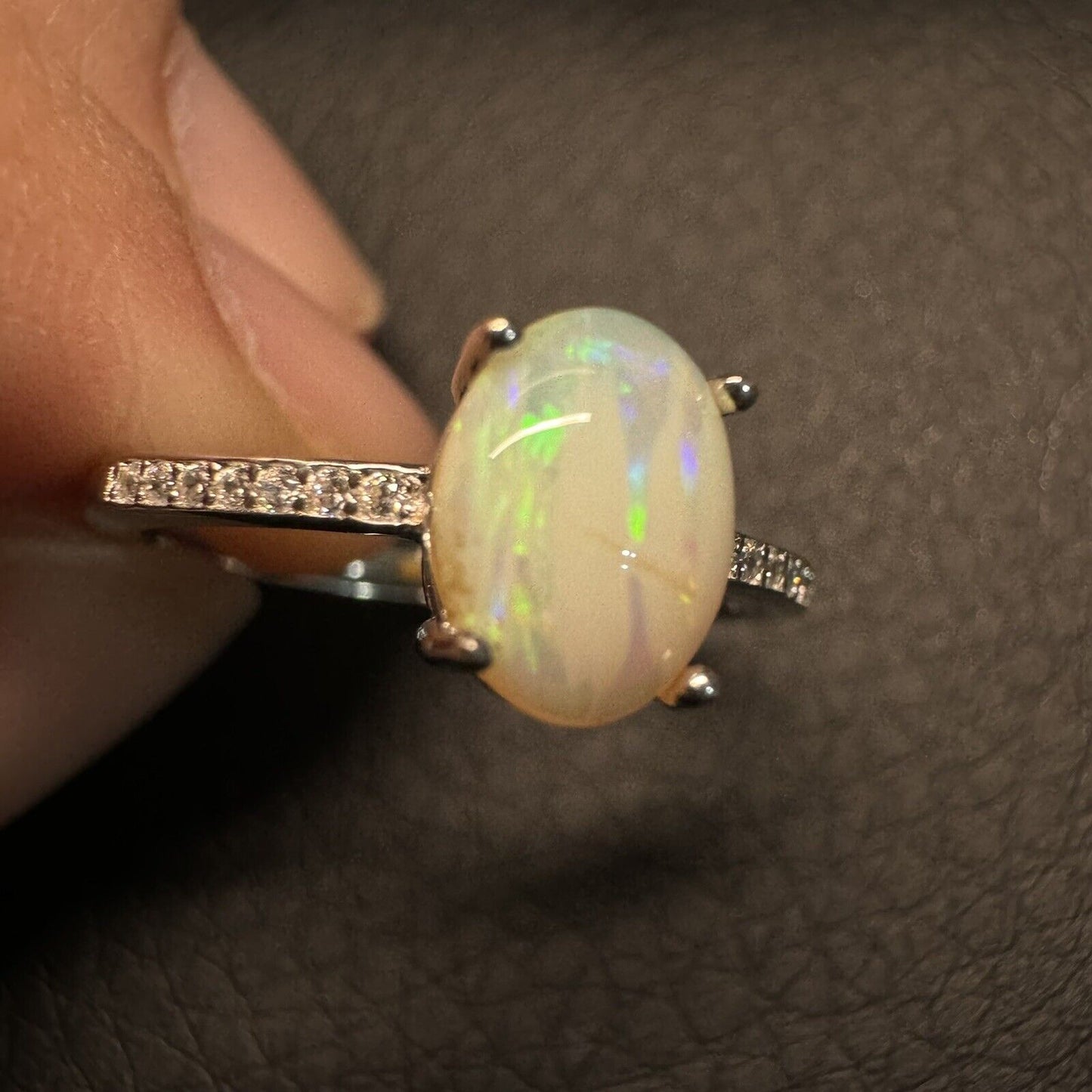 Ring $180 Opal Piece with Beautiful Colour C1-2215