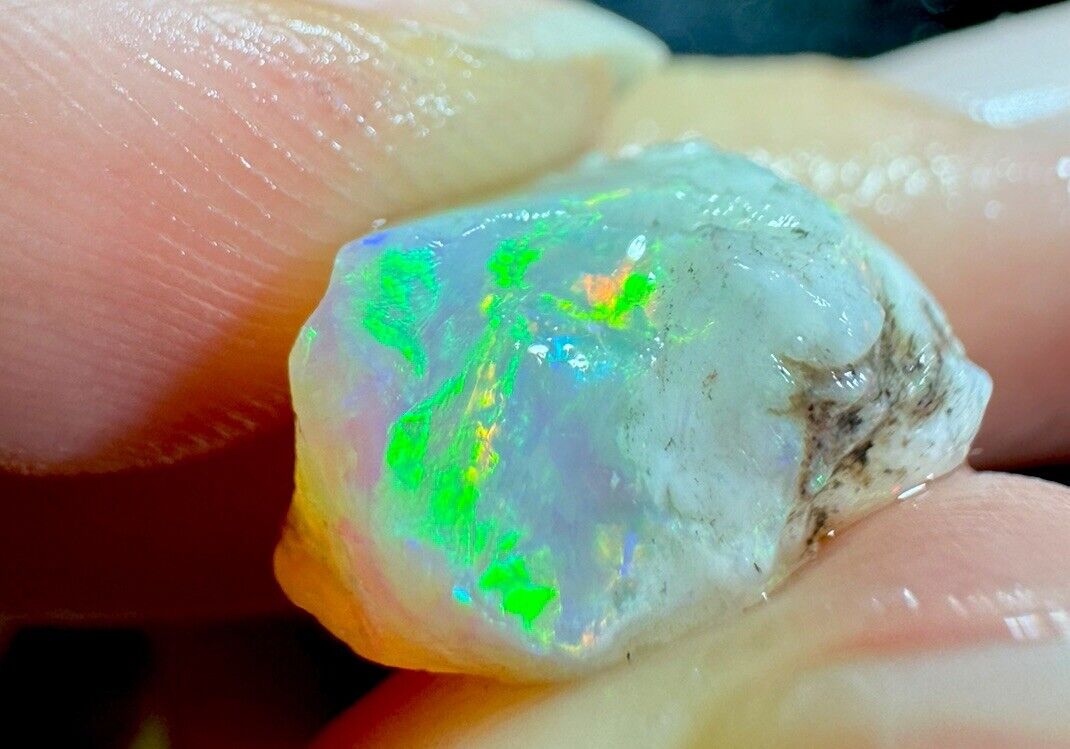 5.2 Carats Solid Rough Coober Pedy Opal Piece with Beautiful Colour