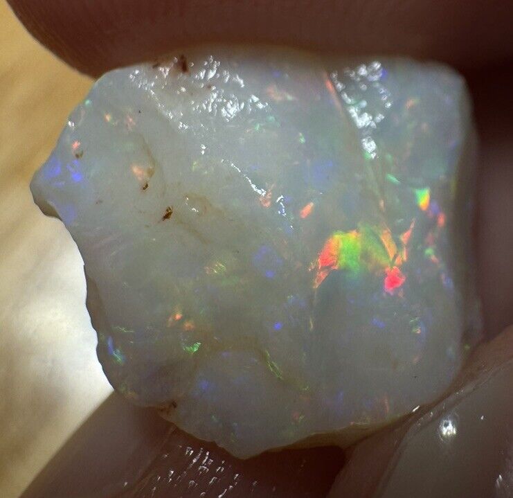 5.6 Carats Solid Rough Coober Pedy Opal Piece with Beautiful Colour B1 shell