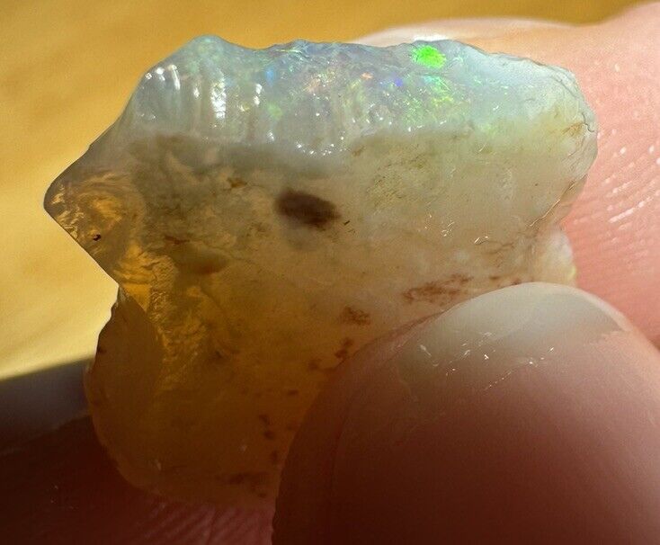 8.5 Carats Solid Rough Coober Pedy Opal Piece with Beautiful Colour B1