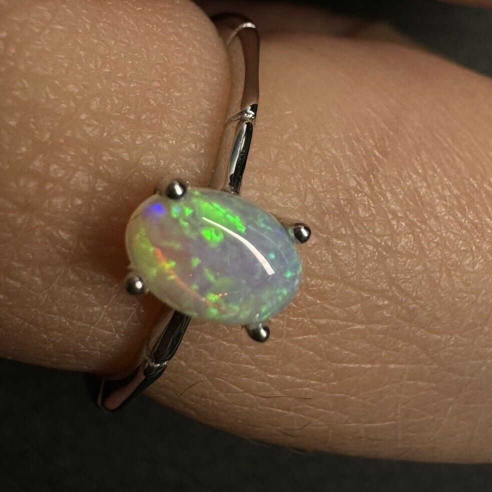 Ring $180 Opal Piece with Beautiful Colour C1-2206