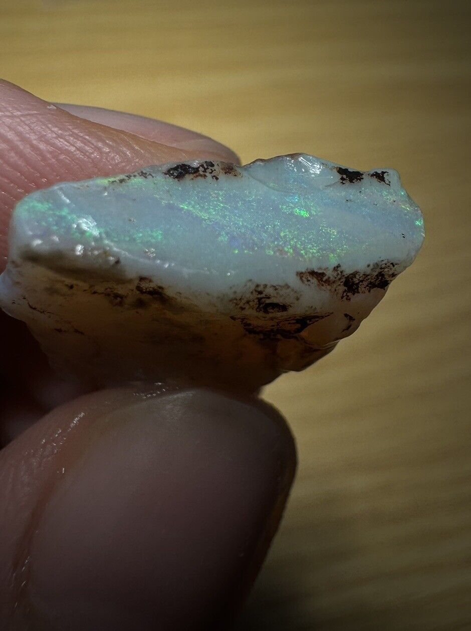 10 Carats Solid Rough Coober Pedy Opal Piece with Beautiful Colour B1
