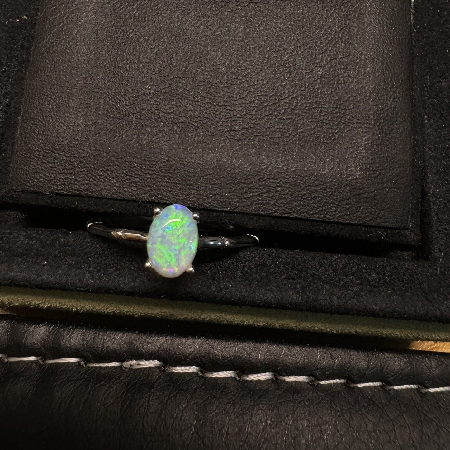Ring $180 Opal Piece with Beautiful Colour C1-2206