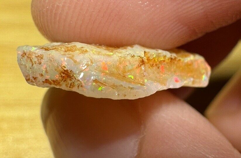 5.3 Carats Solid Rough Coober Pedy Opal Piece with Beautiful Colour C1