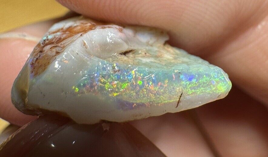 8.85 Carats Solid Rough Coober Pedy Opal Piece with Beautiful Colour B1