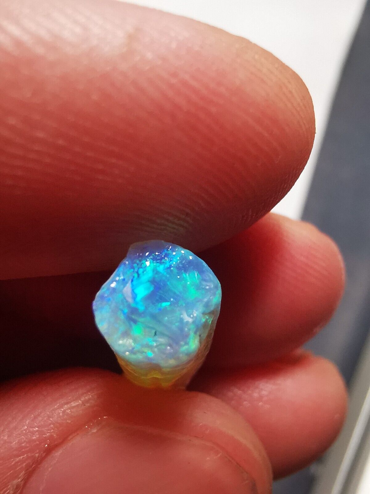 Coober Pedy Opal rough pipe 4.6ct with Beautiful Colour B1