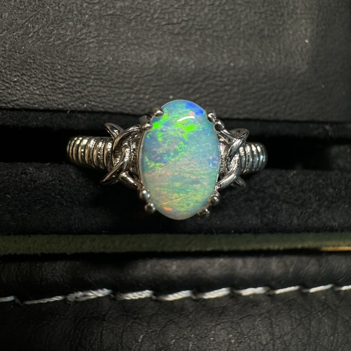 Ring $180 Opal Piece with Beautiful Colour C1-2207