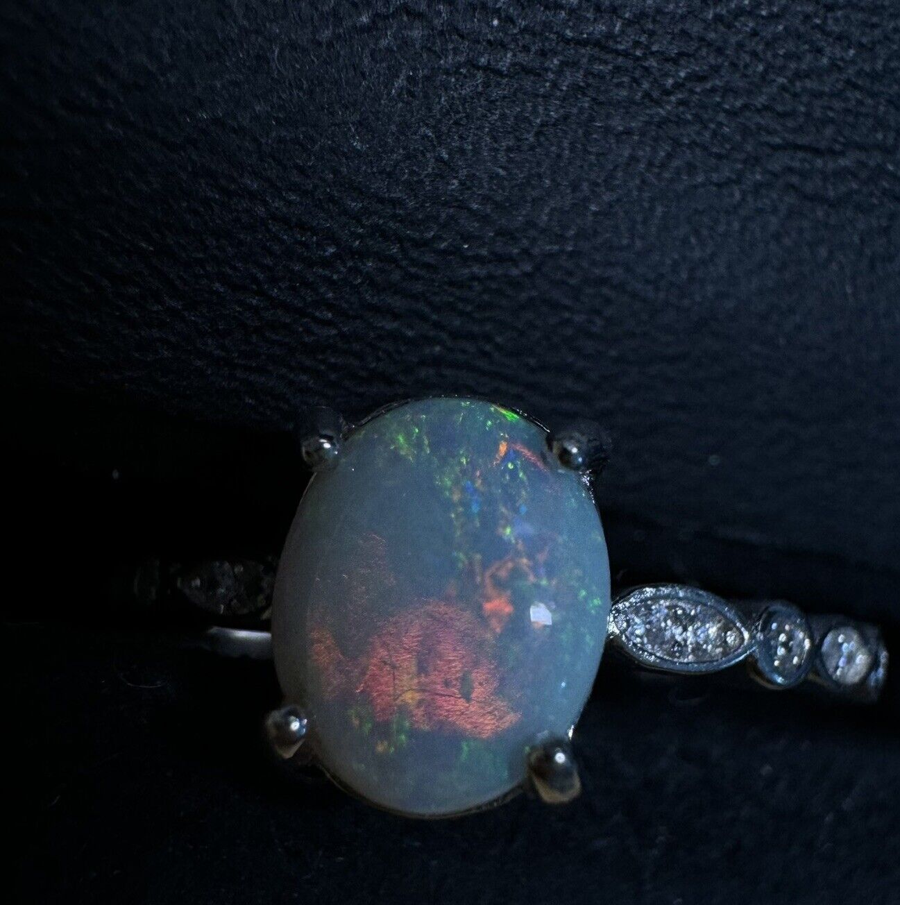 Ring $180 Opal Piece with Beautiful Colour C1-2211