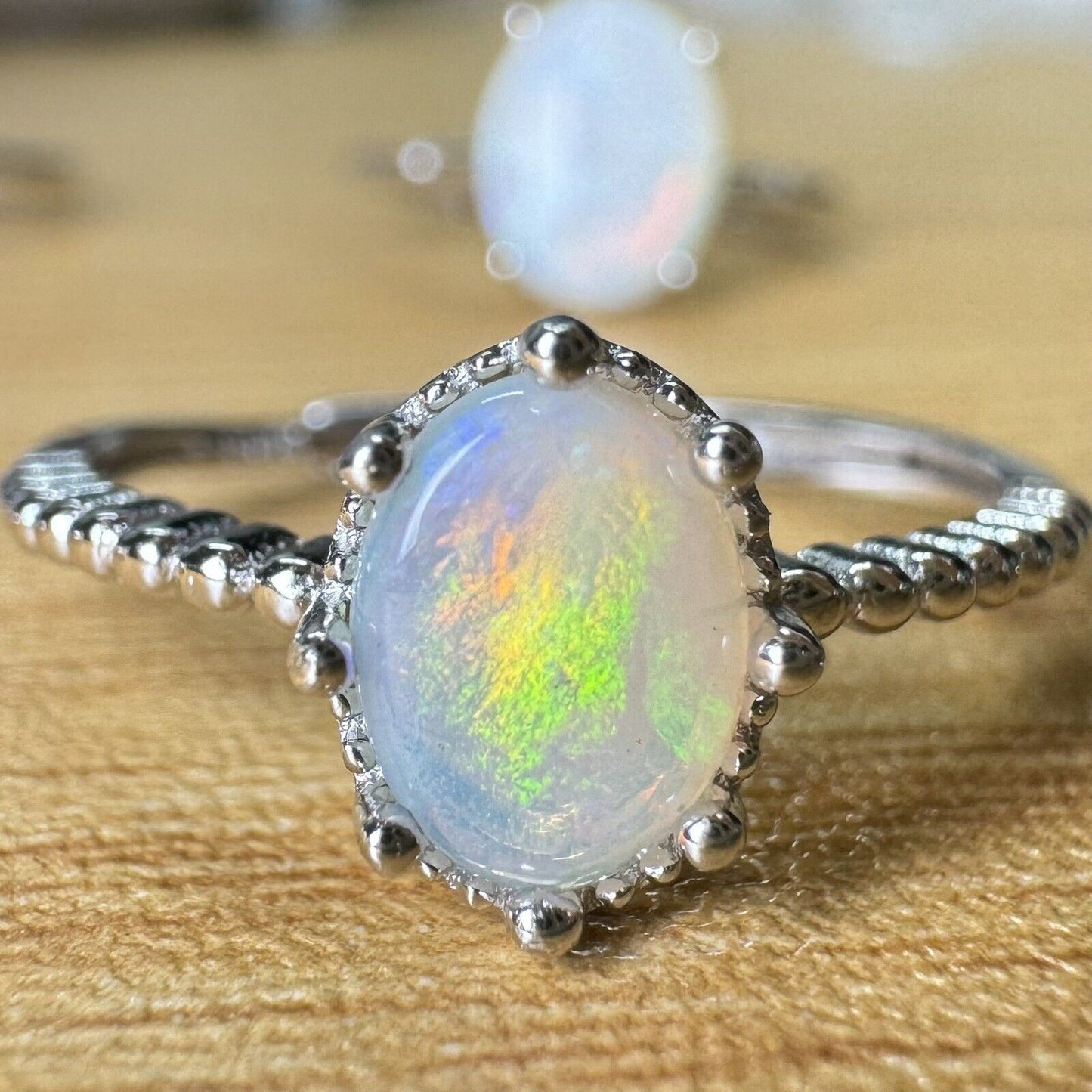 Solid Opal sliver Ring. T1