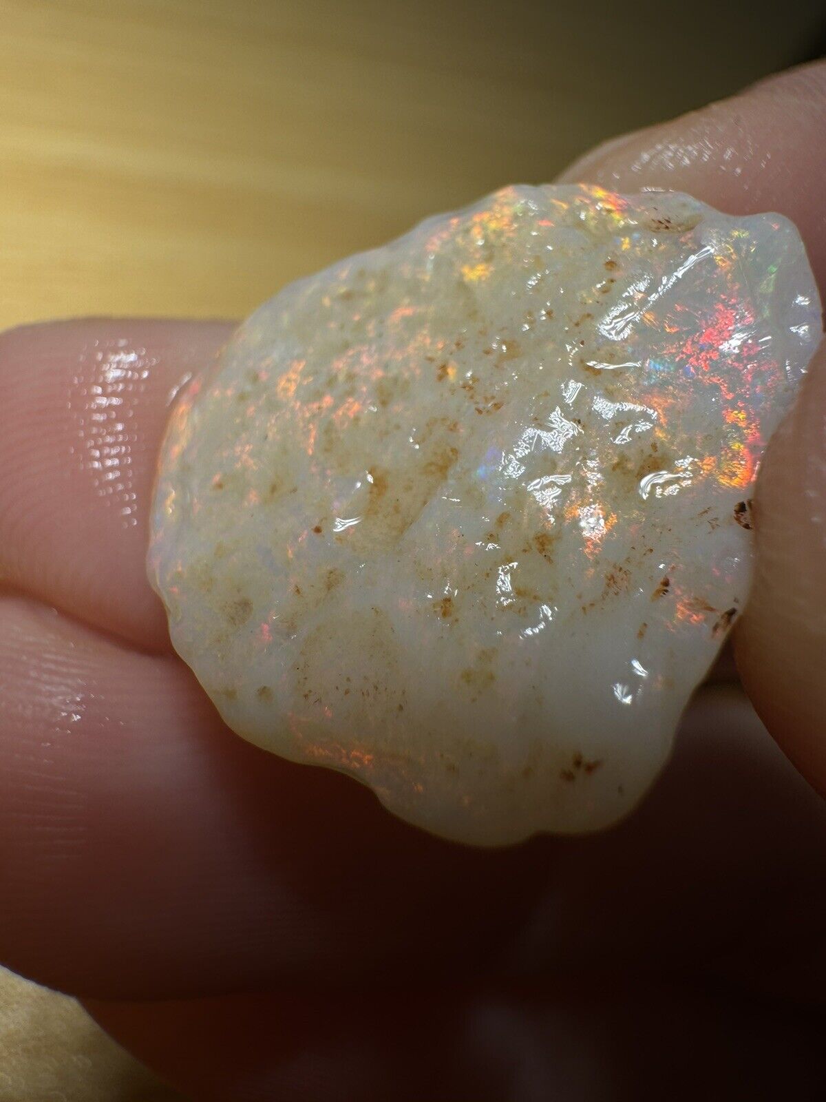 10 Carats Solid Rough Coober Pedy Opal Piece with Beautiful Colour C1