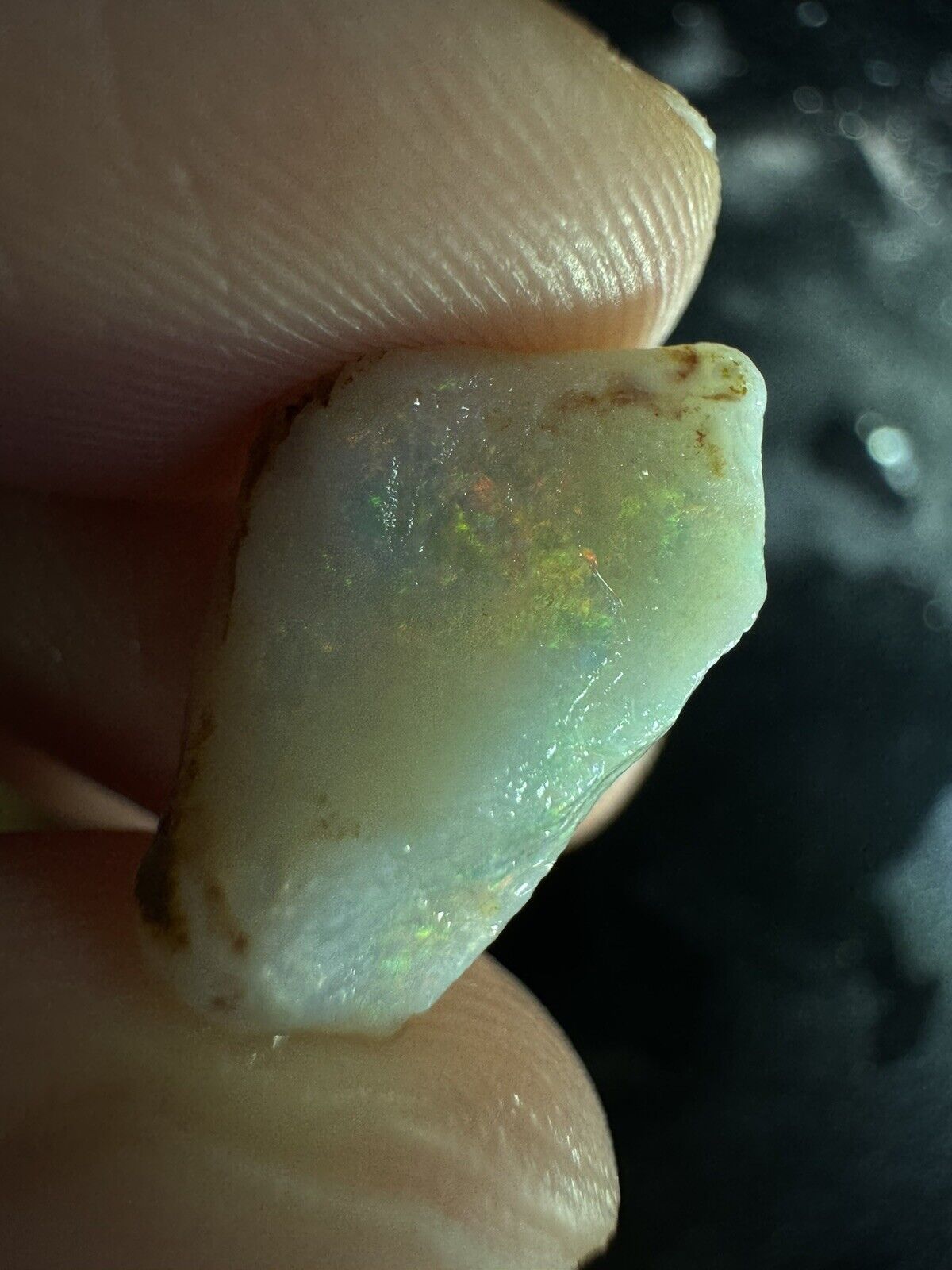 5 Carats Solid Rough Coober Pedy Opal Piece with Beautiful Colour B1