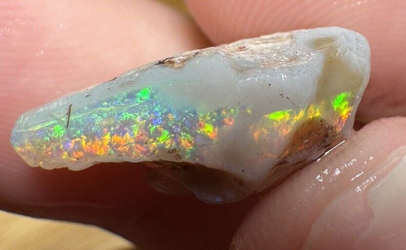 8.85 Carats Solid Rough Coober Pedy Opal Piece with Beautiful Colour B1