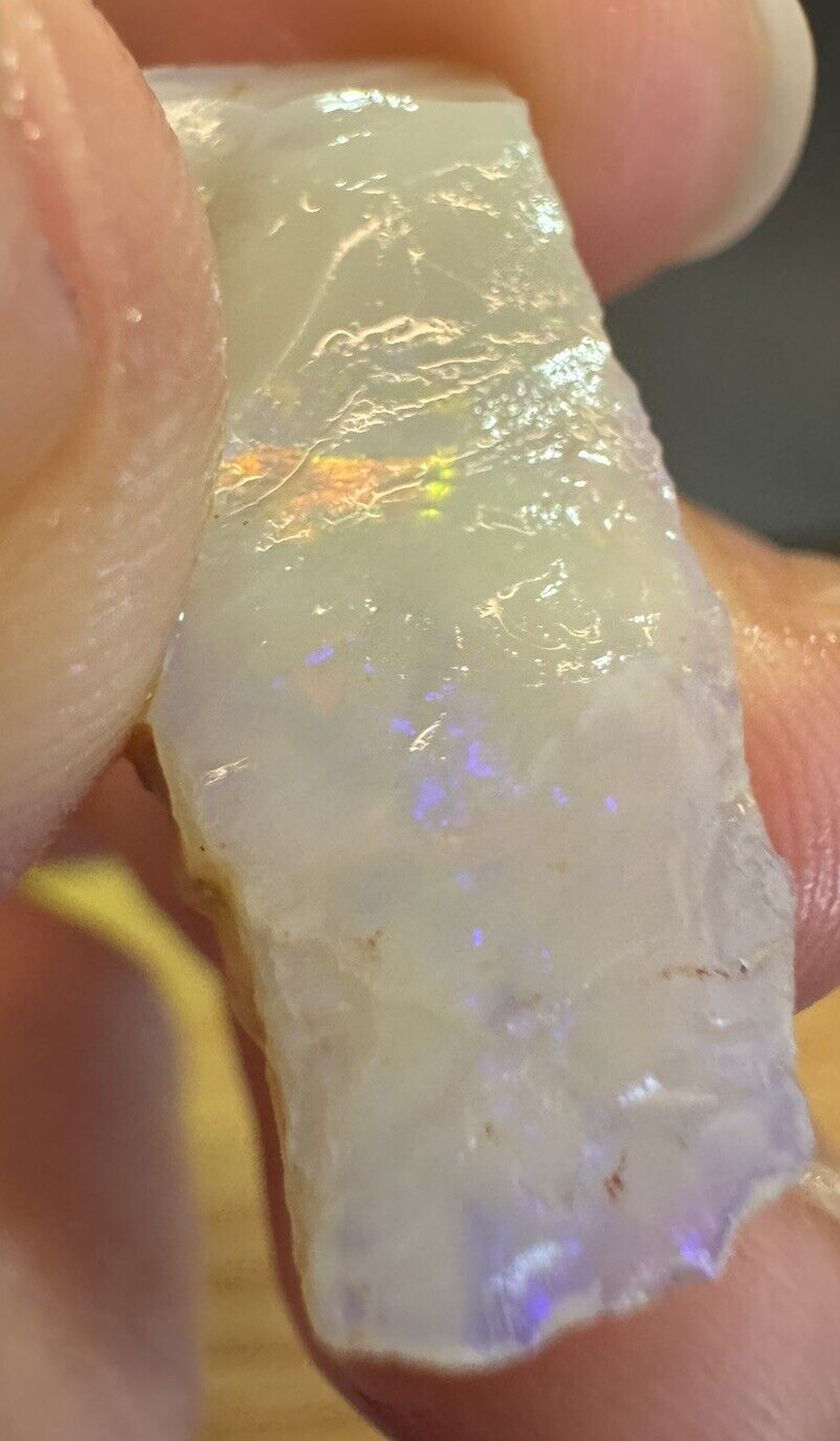 8.8 Carats Solid Rough Coober Pedy Opal Piece with Beautiful Colour