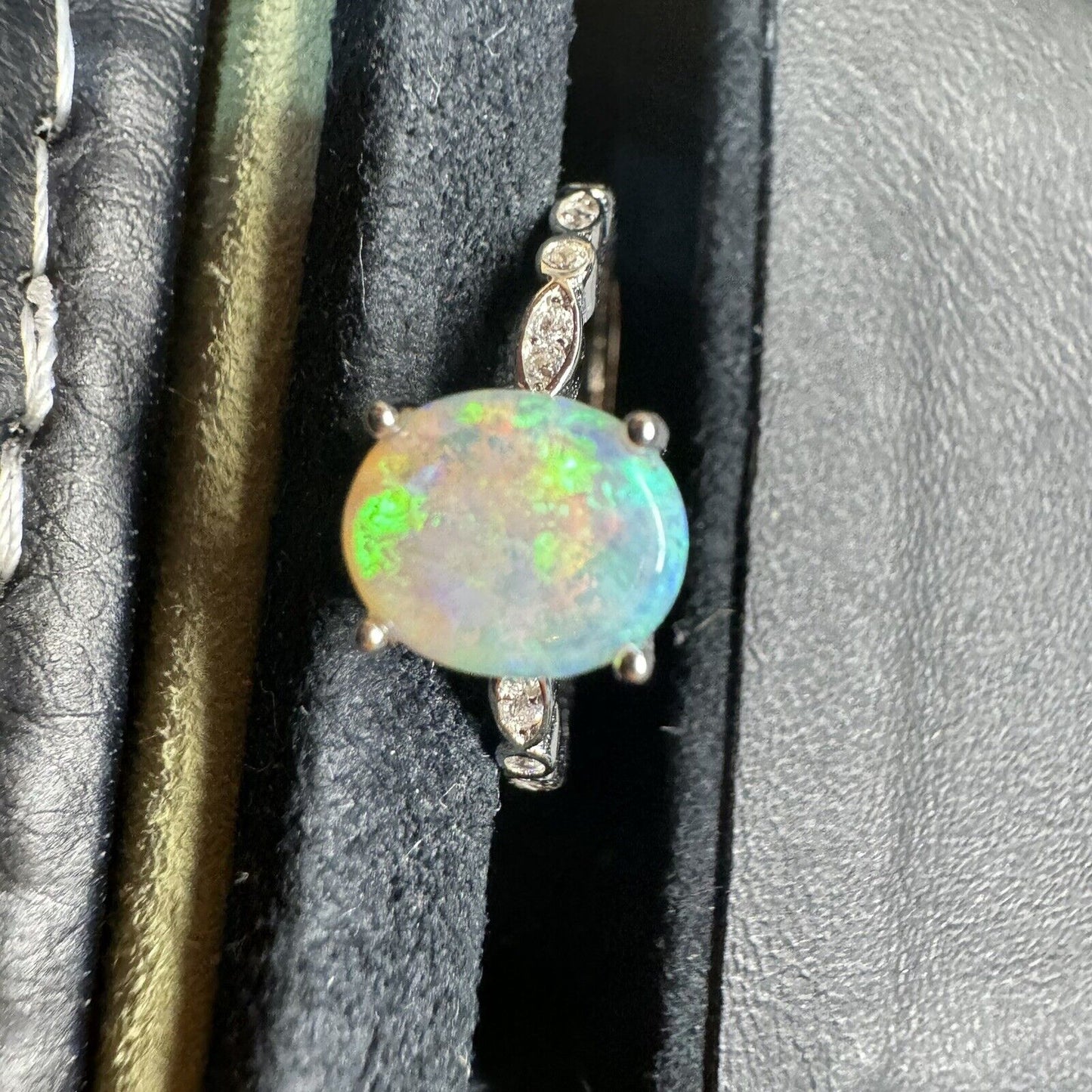 Ring $180 Opal Piece with Beautiful Colour C1-2205