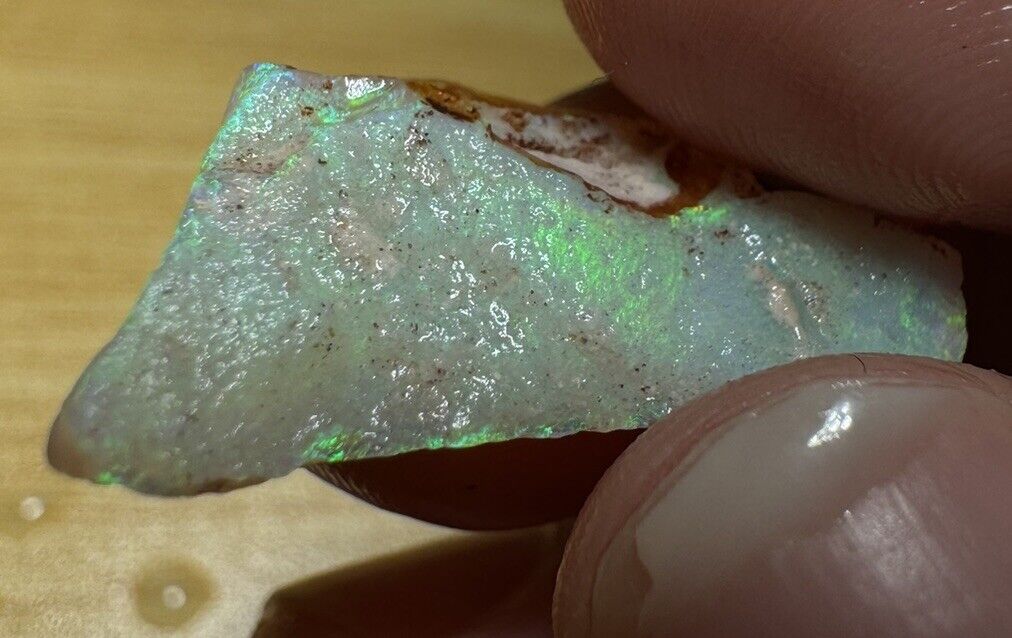 6.4 Carats Solid Rough Coober Pedy Opal Piece with Beautiful Colour C1