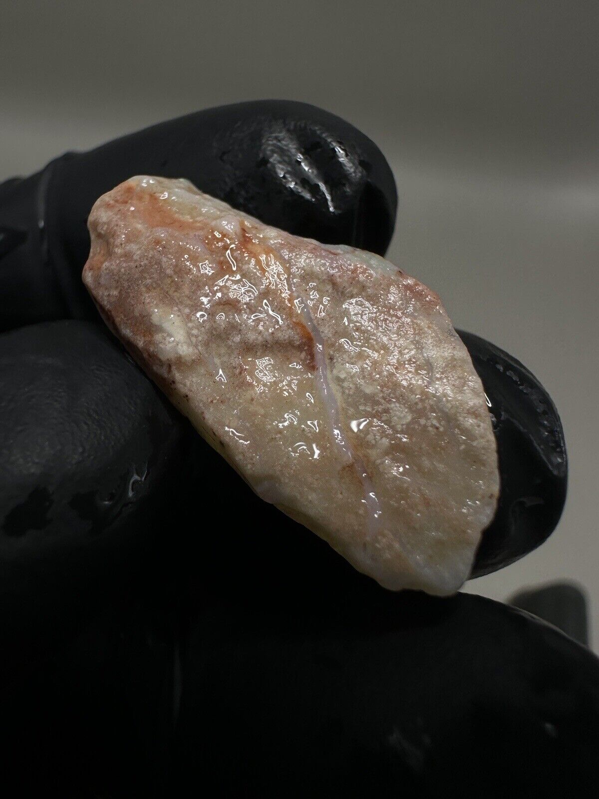 13.9 Carats Solid Rough Coober Pedy Crystal Opal Piece with Beautiful Colour