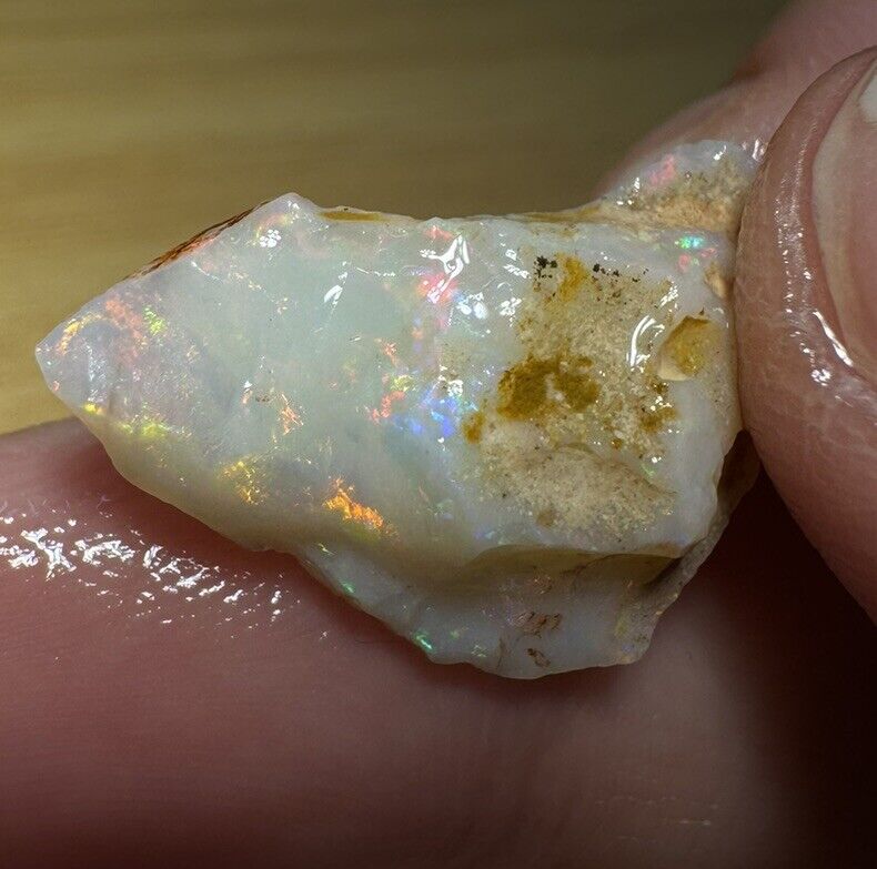 6.7 Carats Solid Rough Coober Pedy Opal Piece with Beautiful Colour C1