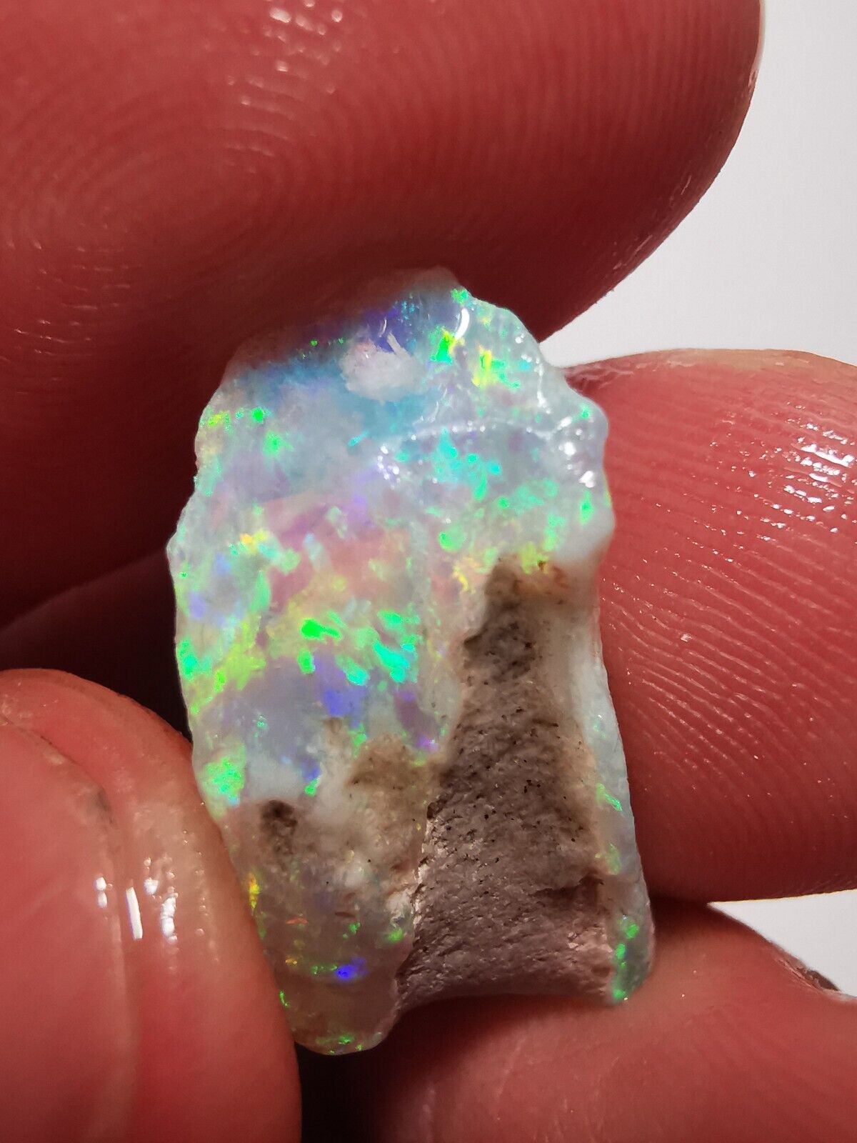 Coober Pedy Opal rough pipe 7.4ct with Beautiful Colour B1