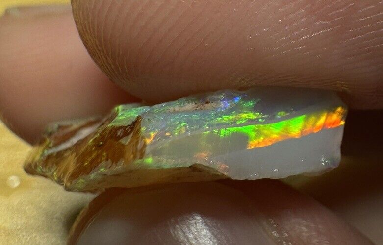 6.4 Carats Solid Rough Coober Pedy Opal Piece with Beautiful Colour C1