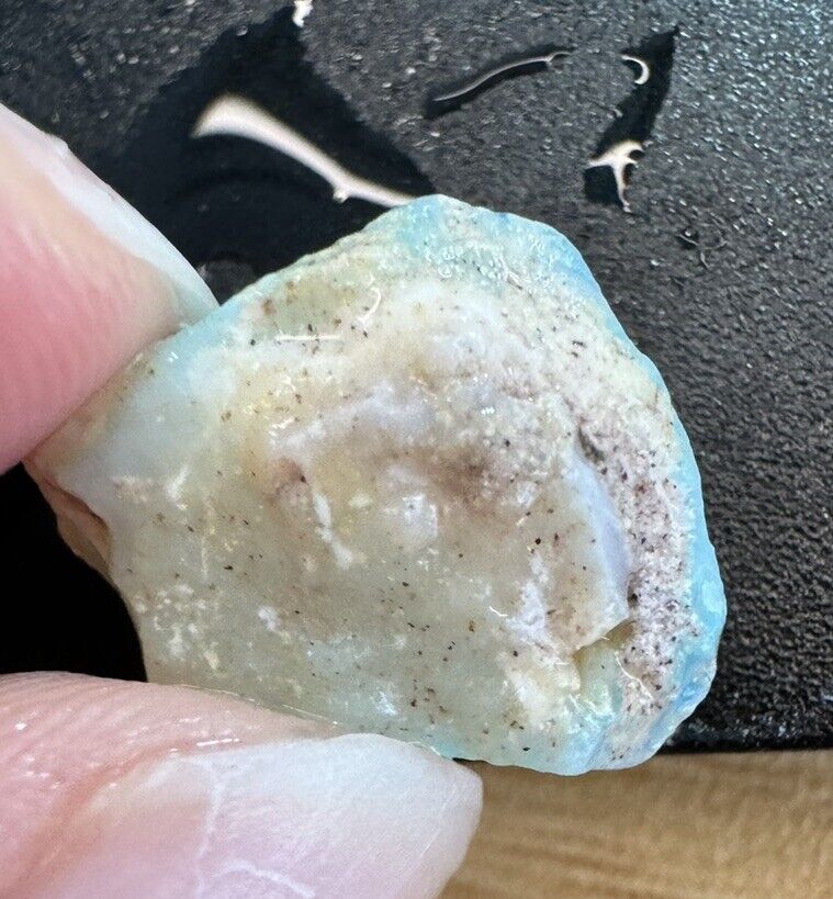 5.3 Carats Solid Rough Coober Pedy Opal Piece with Beautiful Colour