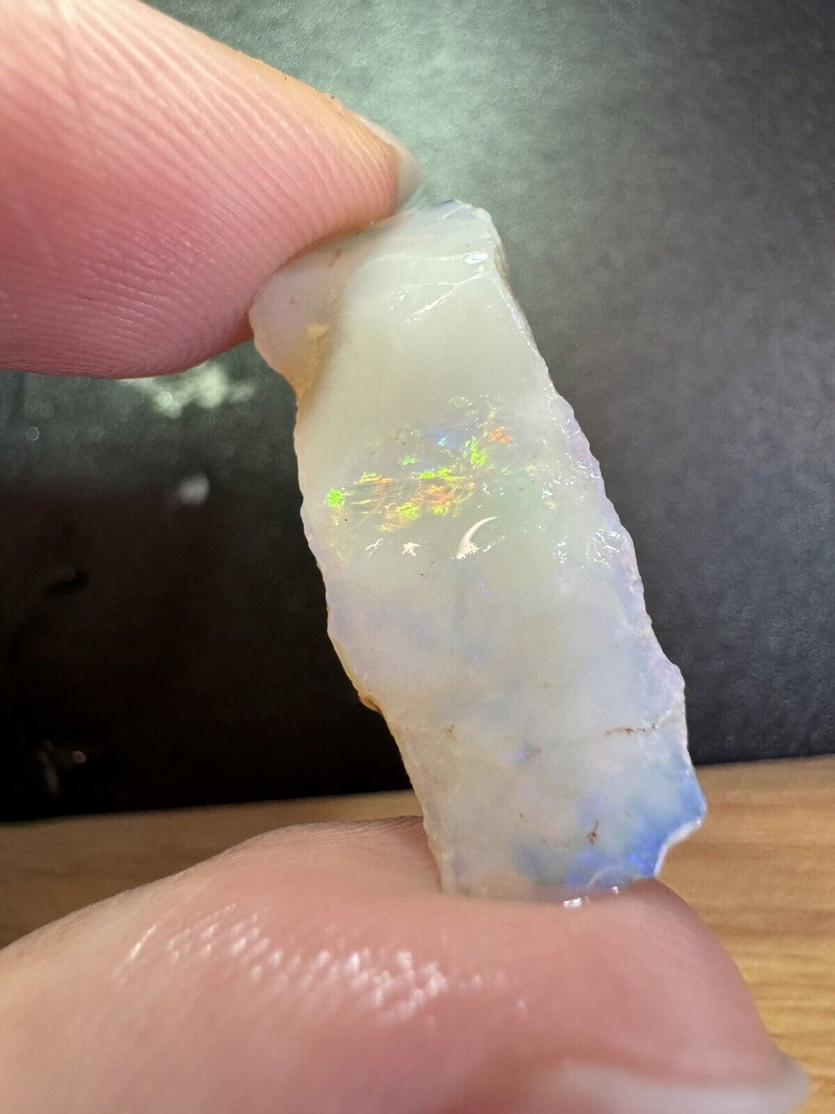 8.8 Carats Solid Rough Coober Pedy Opal Piece with Beautiful Colour
