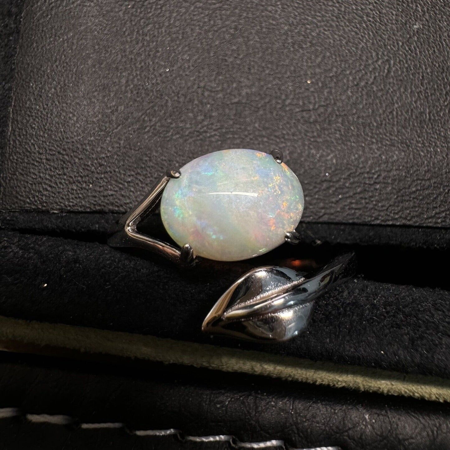 Ring $180 Opal Piece with Beautiful Colour C1-2216