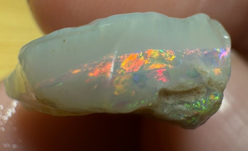 8.6 Carats Solid Rough Coober Pedy Opal Piece with Beautiful Colour C1