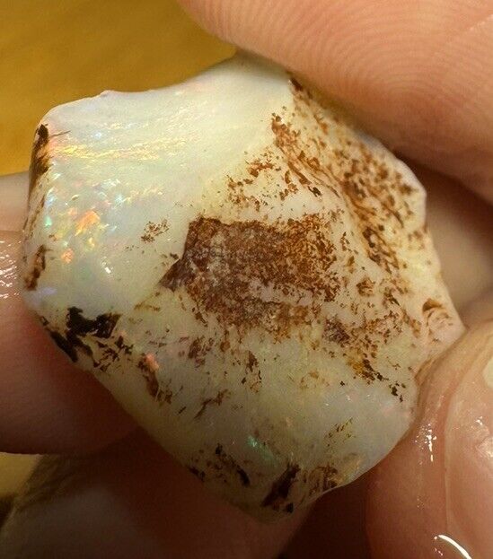 12.3 Carats Solid Rough Coober Pedy Opal Piece with Beautiful Colour B1
