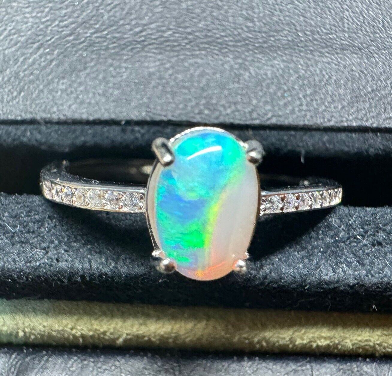 Ring $180 Opal Piece with Beautiful Colour C1-2204