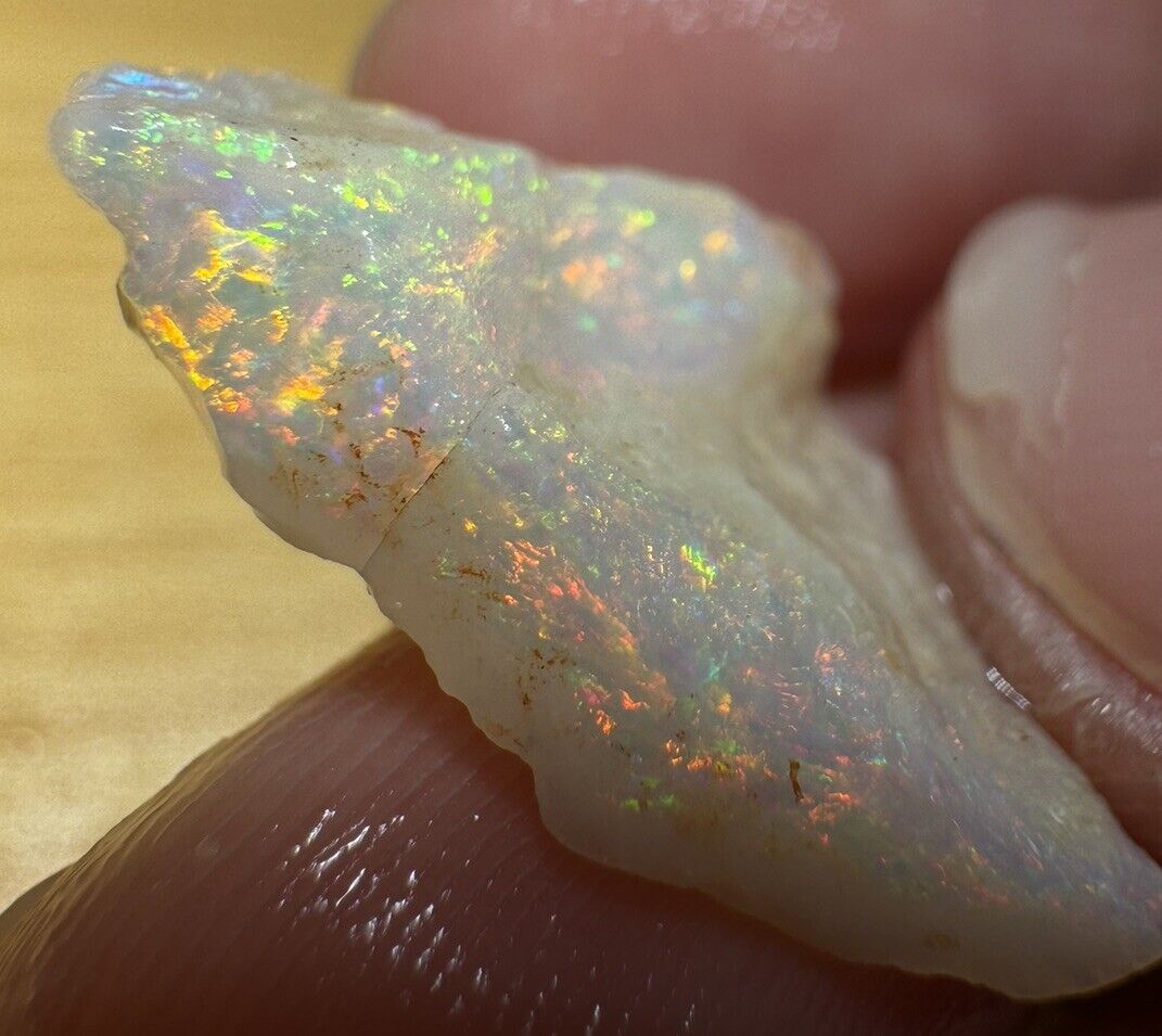 6 Carats Solid Rough Coober Pedy Opal Piece with Beautiful Colour C1
