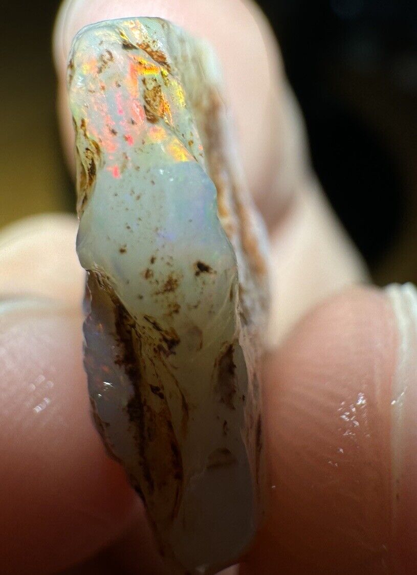 12.3 Carats Solid Rough Coober Pedy Opal Piece with Beautiful Colour B1