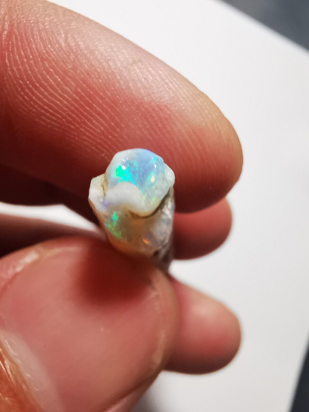 Coober Pedy Opal rough pipe 9.8ct with Beautiful Colour B1