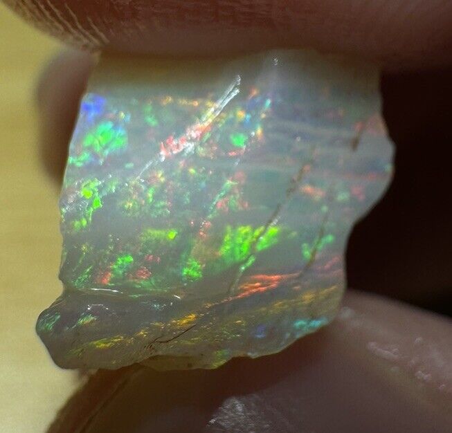 5 Carats Solid Rough Coober Pedy Opal Piece with Beautiful Colour C1