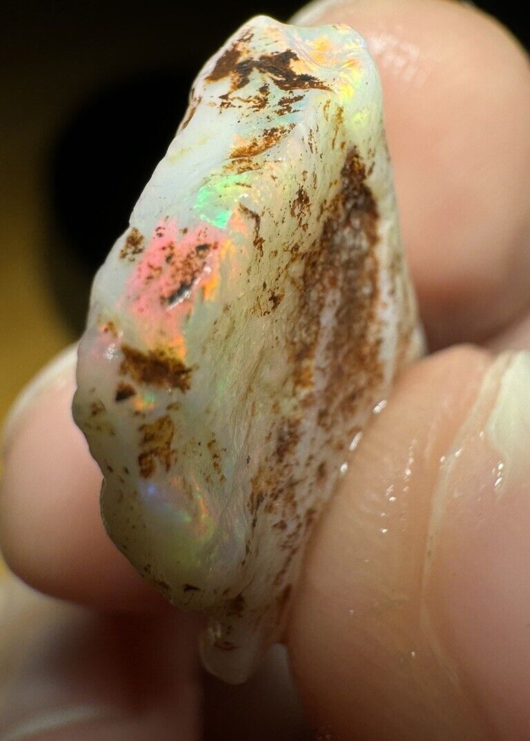 12.3 Carats Solid Rough Coober Pedy Opal Piece with Beautiful Colour B1