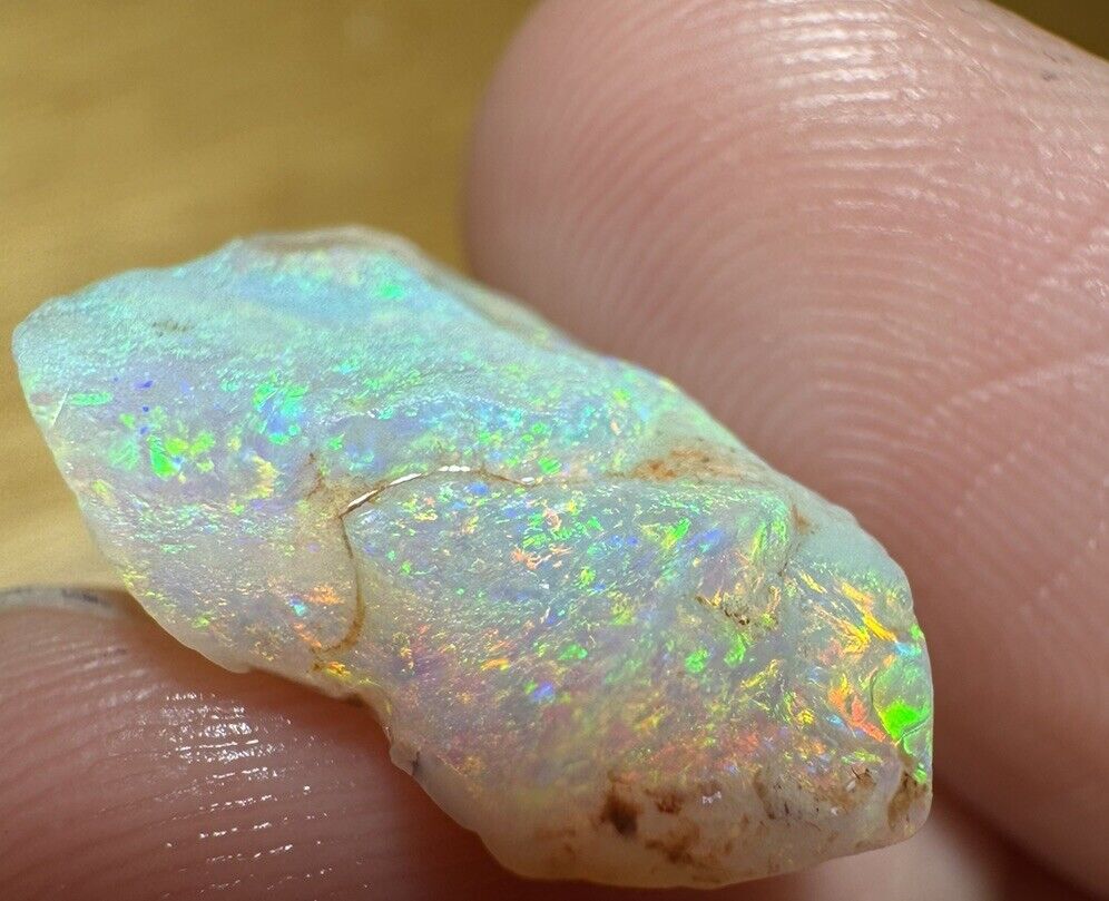 5.3 Carats Solid Rough Coober Pedy Opal Piece with Beautiful Colour B1
