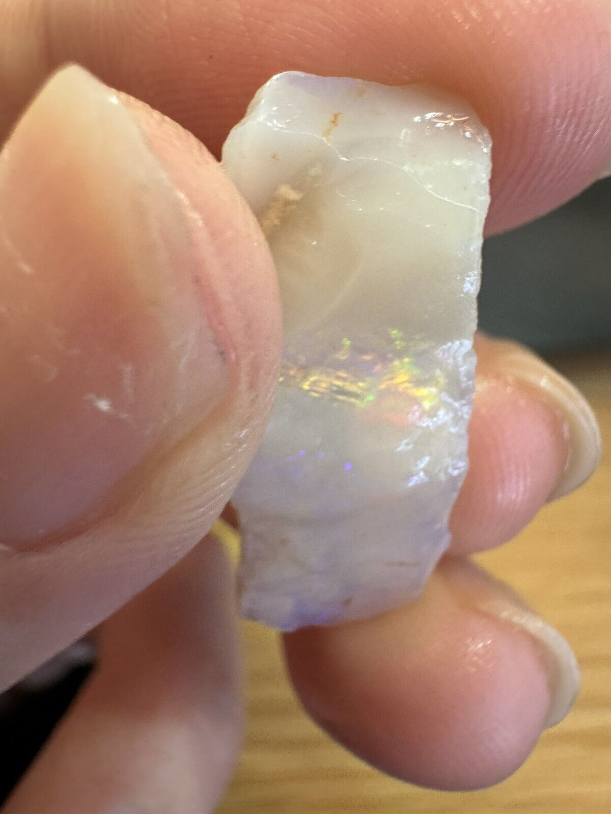 8.8 Carats Solid Rough Coober Pedy Opal Piece with Beautiful Colour