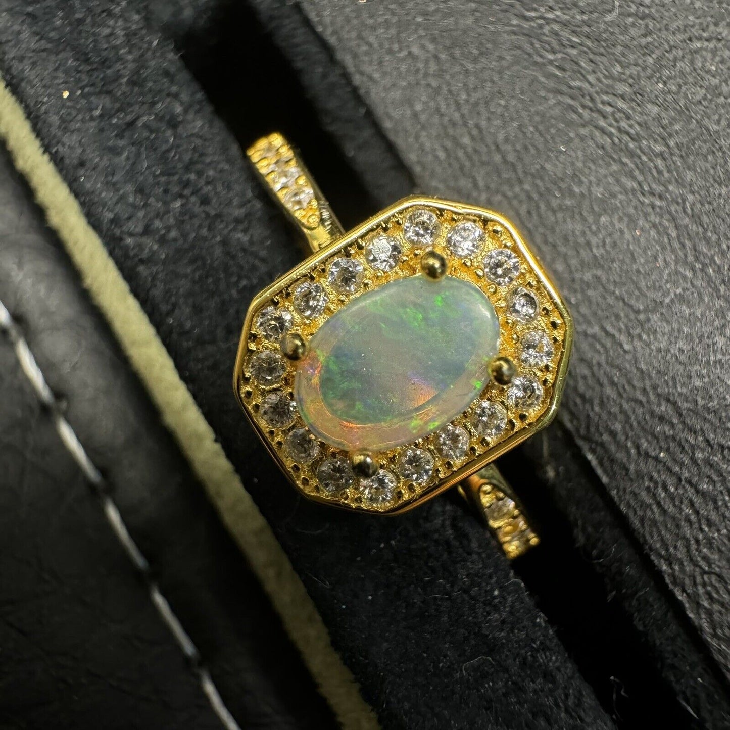 Ring $180 Opal Piece with Beautiful Colour C1-2218