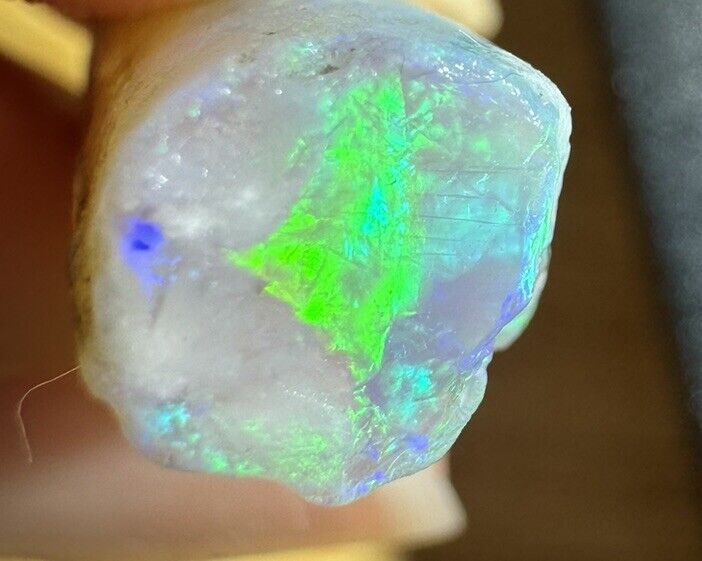 8.6 Carats Solid Rough Coober Pedy Opal Piece with Beautiful Colour